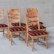 Oak danish mid-century dining chairs