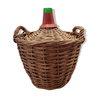 Demijohn, in its wicker, vintage