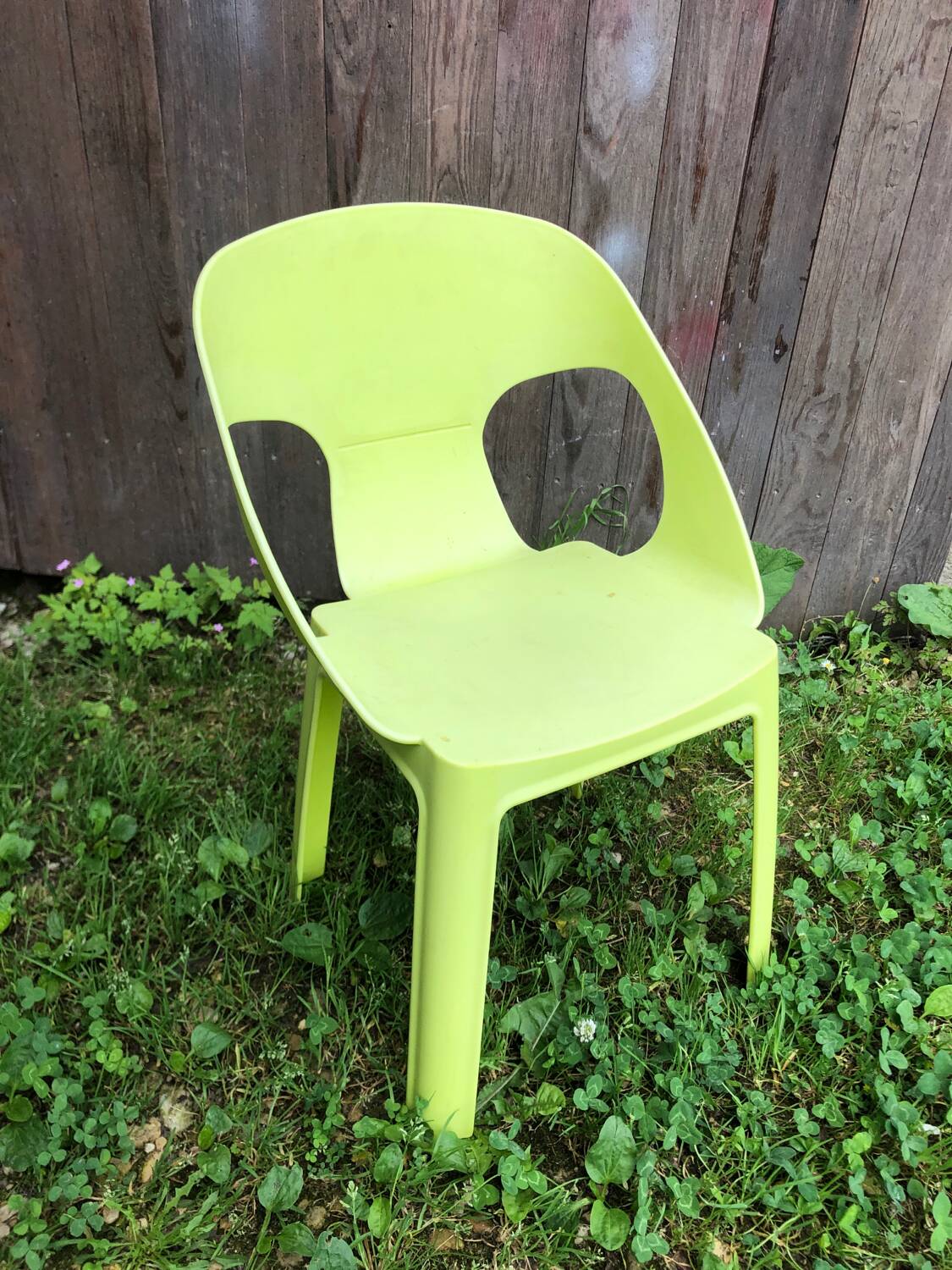 Children's armchair chair rita design by joan gaspar vintage green plastic
