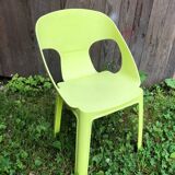 Children's armchair chair rita design by joan gaspar vintage green plastic