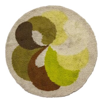 Green round 'Flower' Desso carpet