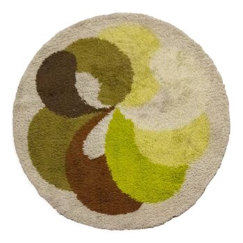 Tapis Desso rond 'Flower' vert