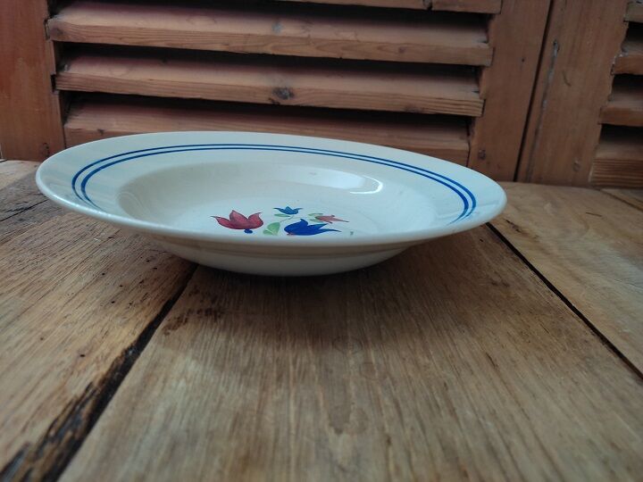 hollow plate porcelain lunéville painted hand floral françoise ancienne