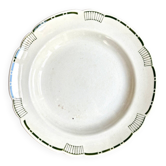 Lunéville hollow round dish in iron clay, "London" service