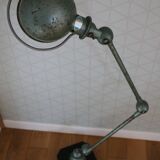 JIELDE 2-arm green lamp, 1960s square foot