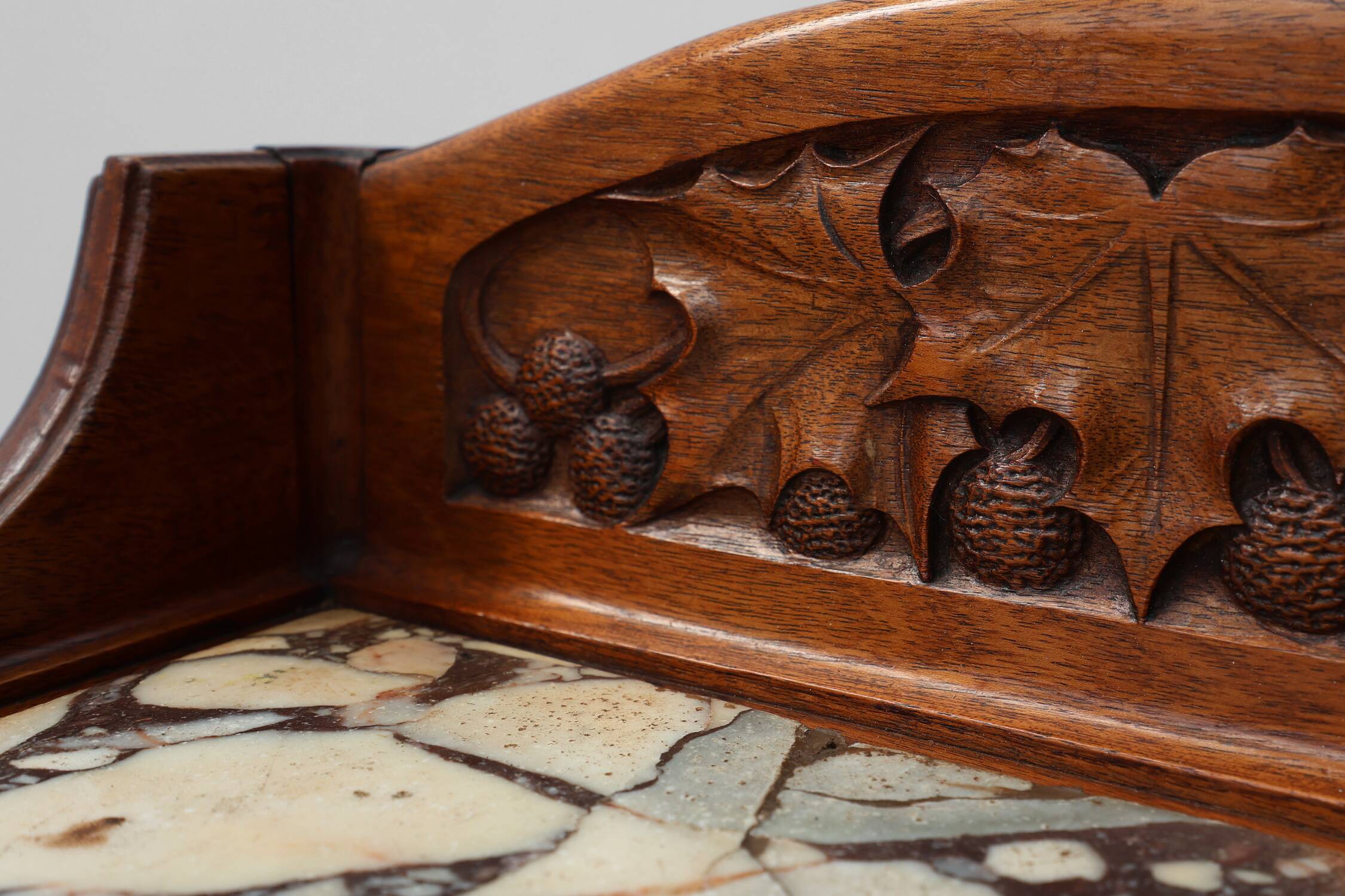 Pair Art Nouveau Nightstands with marble top by Paul Alexandre Dumas, Franc