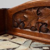 Pair Art Nouveau Nightstands with marble top by Paul Alexandre Dumas, Franc