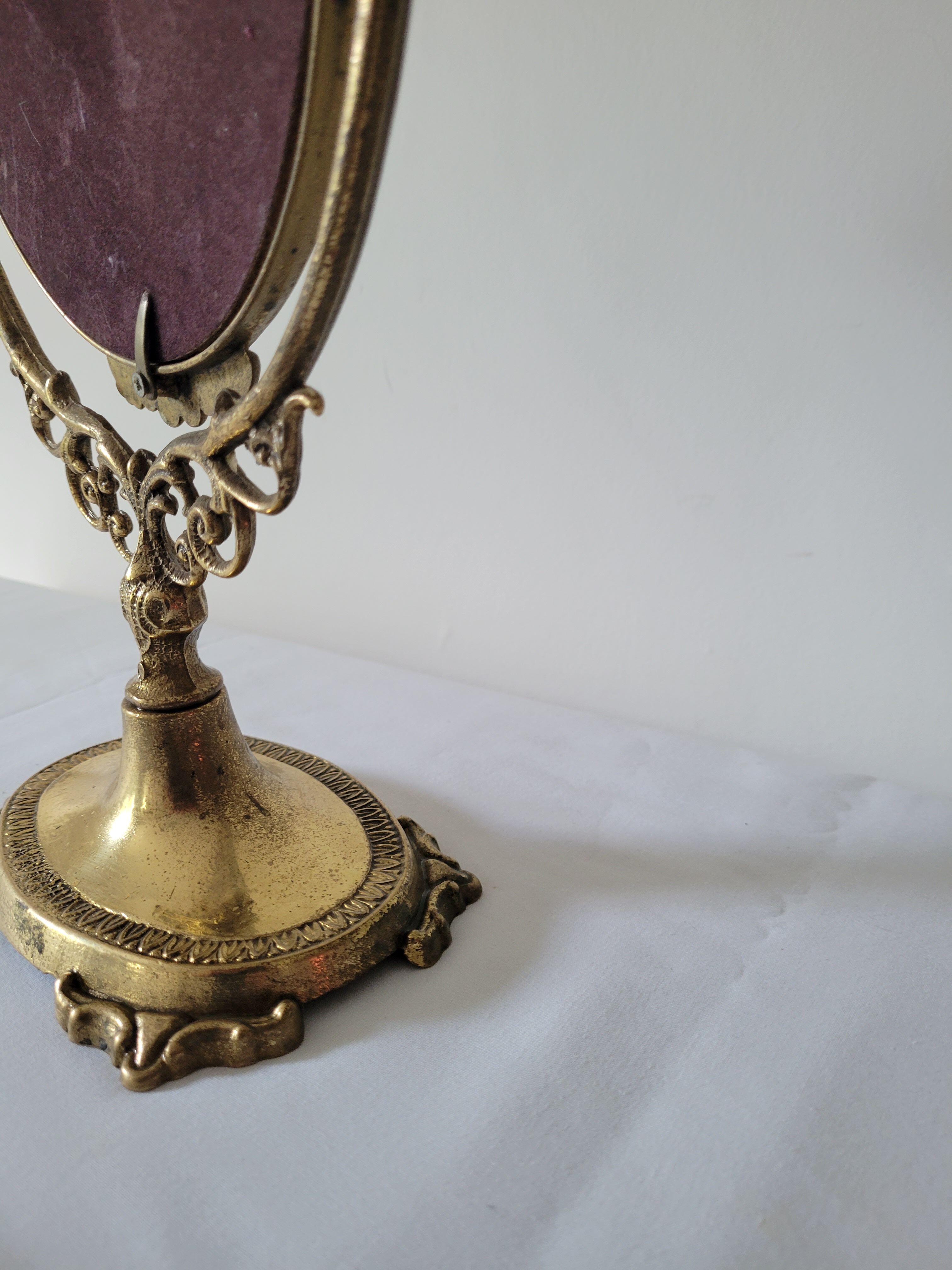 Miroir psyché en laiton