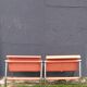 Metal waiting chairs