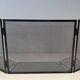 Three-Panel Fire Screen in Expanded Steel Mesh. France. Circa 1970.