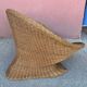 1970s rattan lotus meditation chair