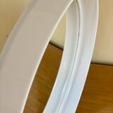 Vintage Belgian white round mirror