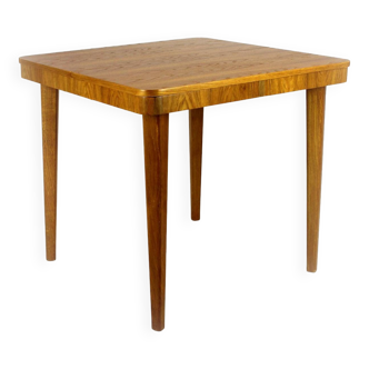 Table Pliante Carrée Restaurée en Placage de Chêne de Jitona, 1960s