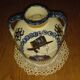 Henriot quimper round vase with handles - approximately 15.5x15cm.