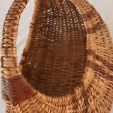 Old banana basket with wicker two colors