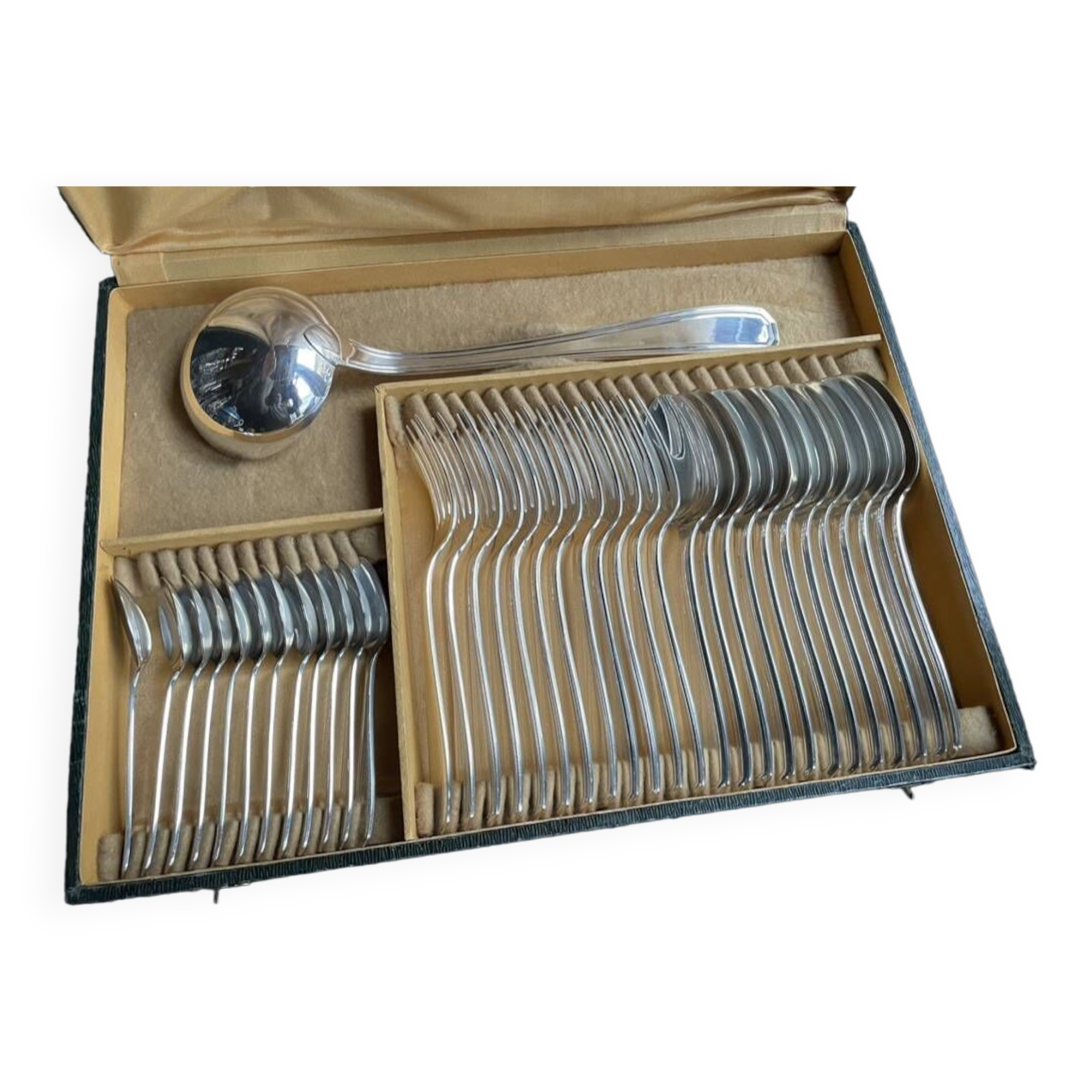 Cutlery set 37 pieces – Alfénide for Christofle América model - Luc Lanel
