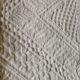 White cotton bedspread, vintage woven cotton bed throw.