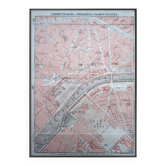 Paris, Champ de Mars, old map, printed in 1914.