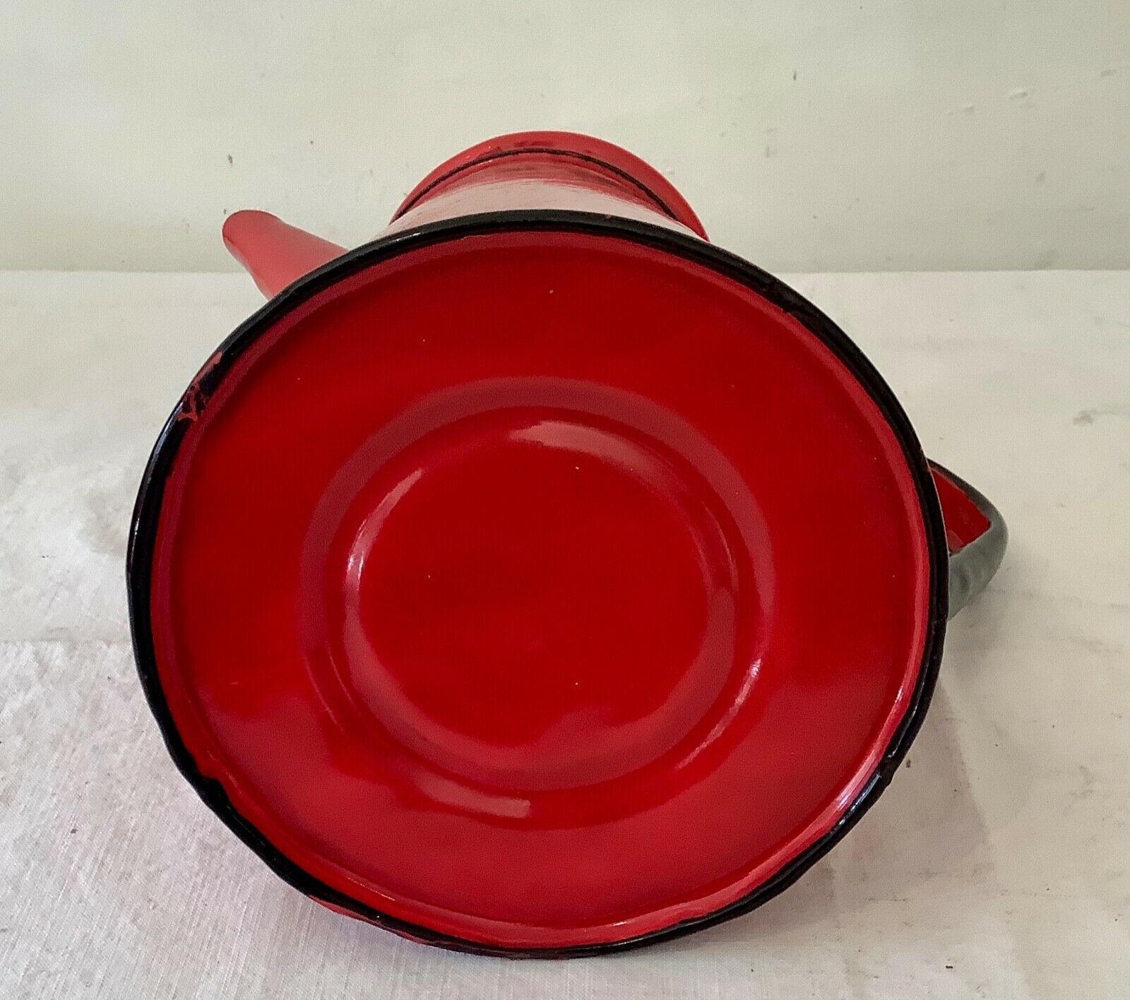 Vintage 1950 red enamelled sheet metal