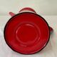 Vintage 1950 red enamelled sheet metal