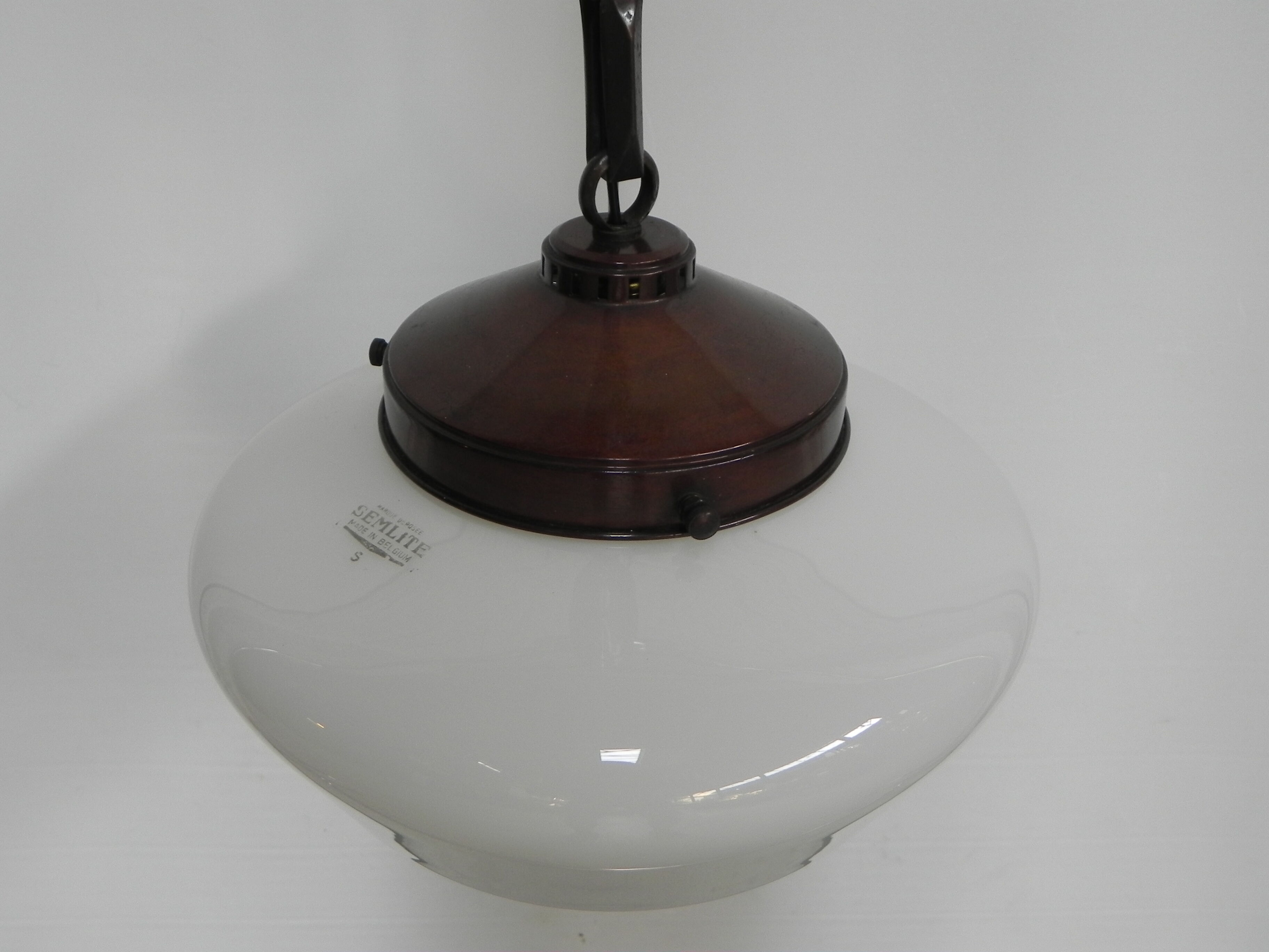 Art Deco hanging lamp on chain