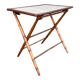 Table d’appoint pliante en faux bambou, époque 1900