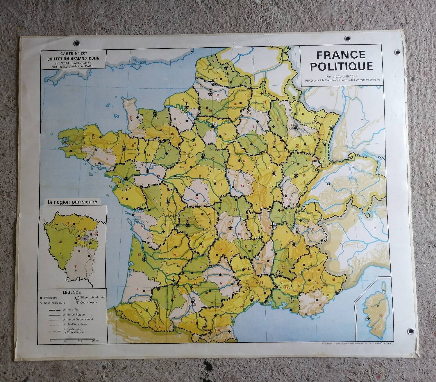 Old school map france ed. hatier armand colin