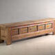 Antique carved low cabinet with drawers in pine – Xinjiang, circa 1900