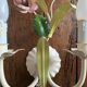 Floral metal wall sconce