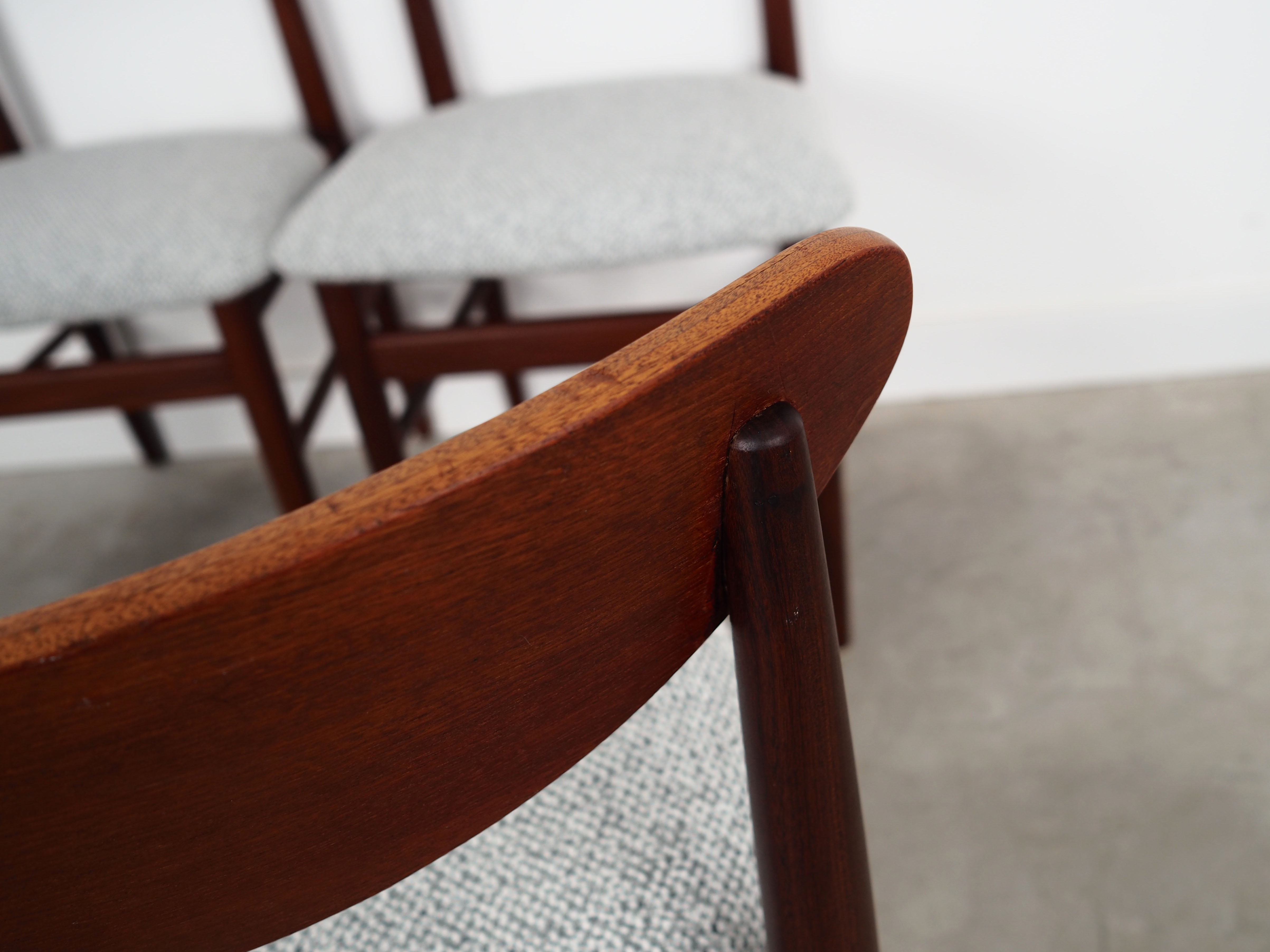 Set of three teak chairs, danish design, 1970s