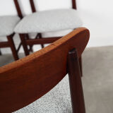 Set of three teak chairs, danish design, 1970s