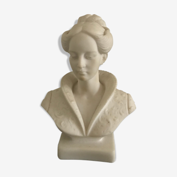 Female bust in plaster