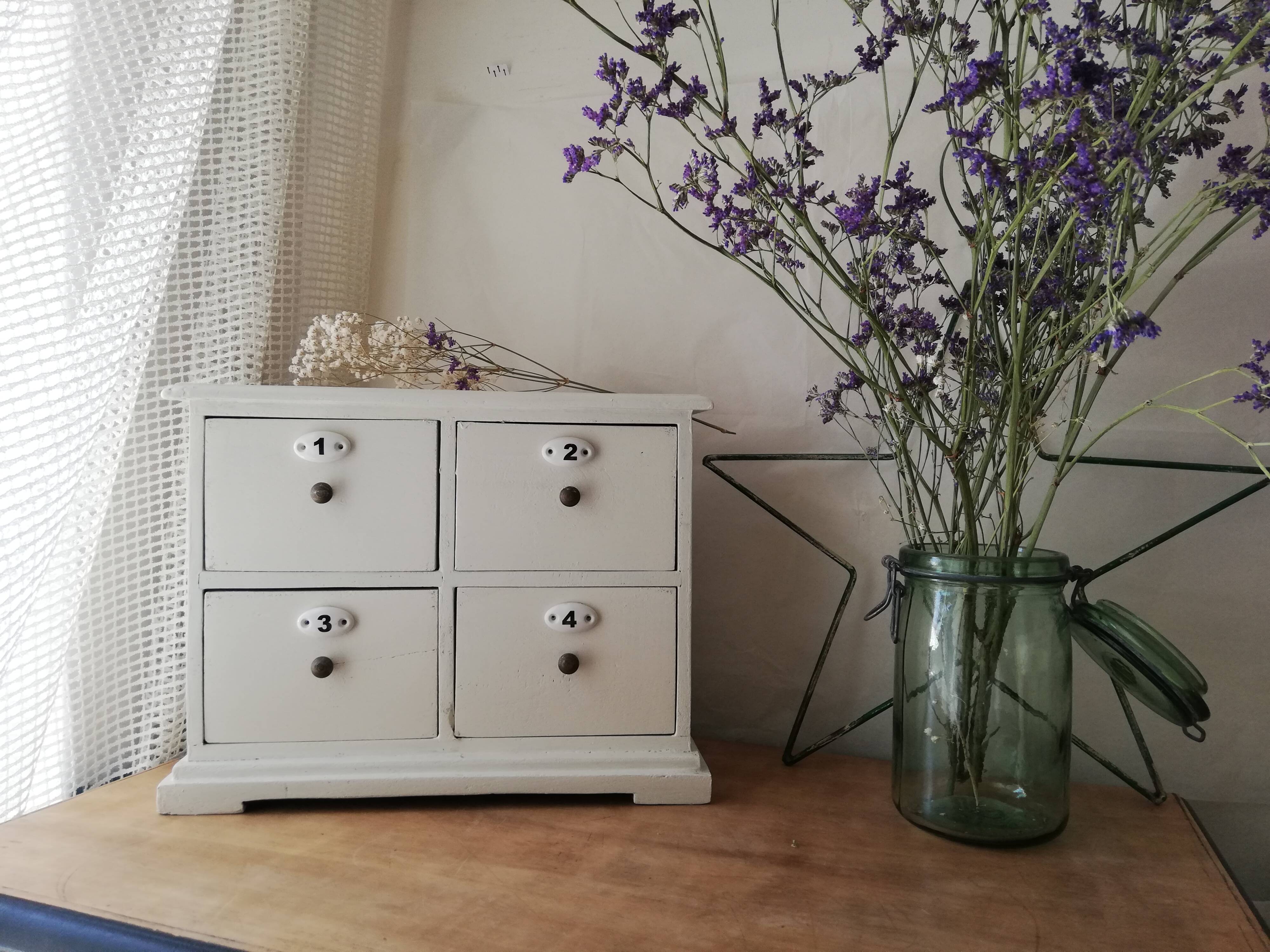 Furniture with numbered drawers