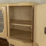 Art Deco kitchen cabinet, 1920s, two-piece