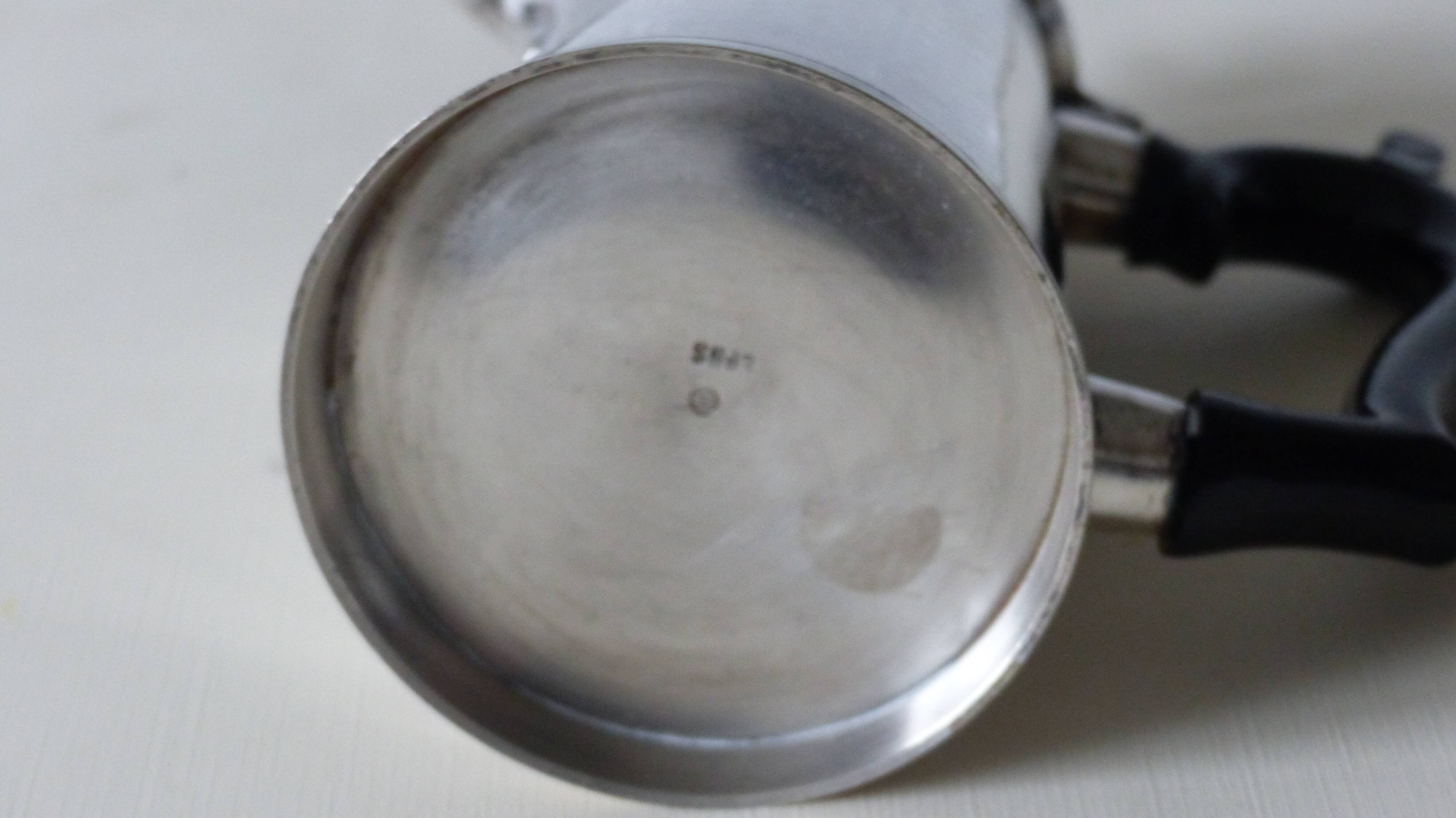 Silver-plated metal teapot