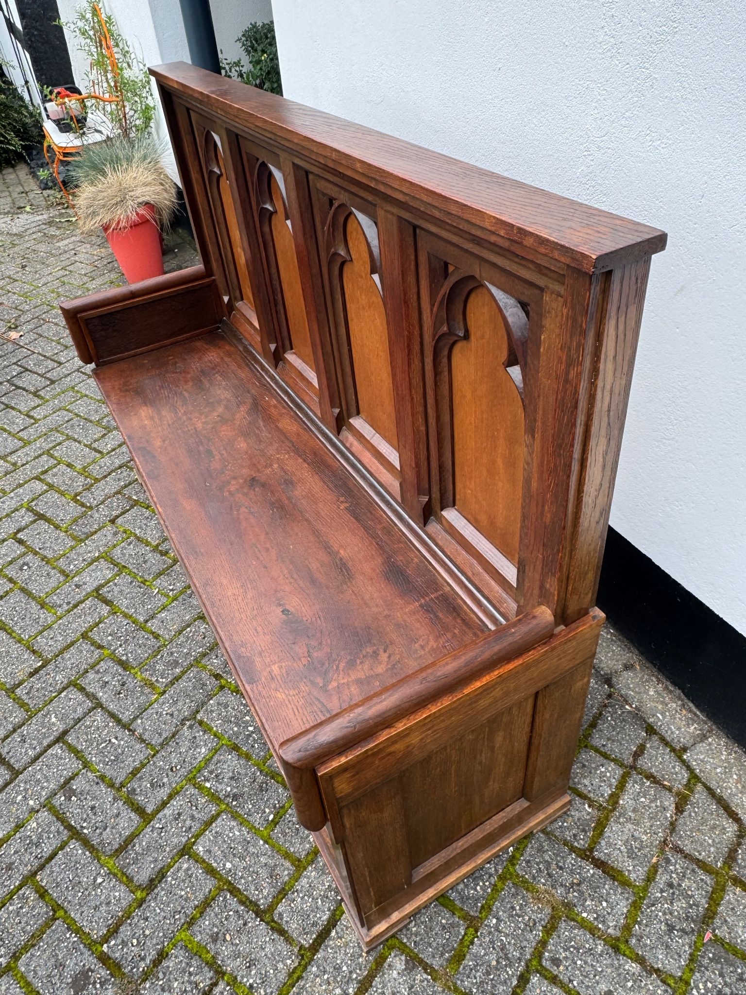 Gothic Revival Wooden Bench