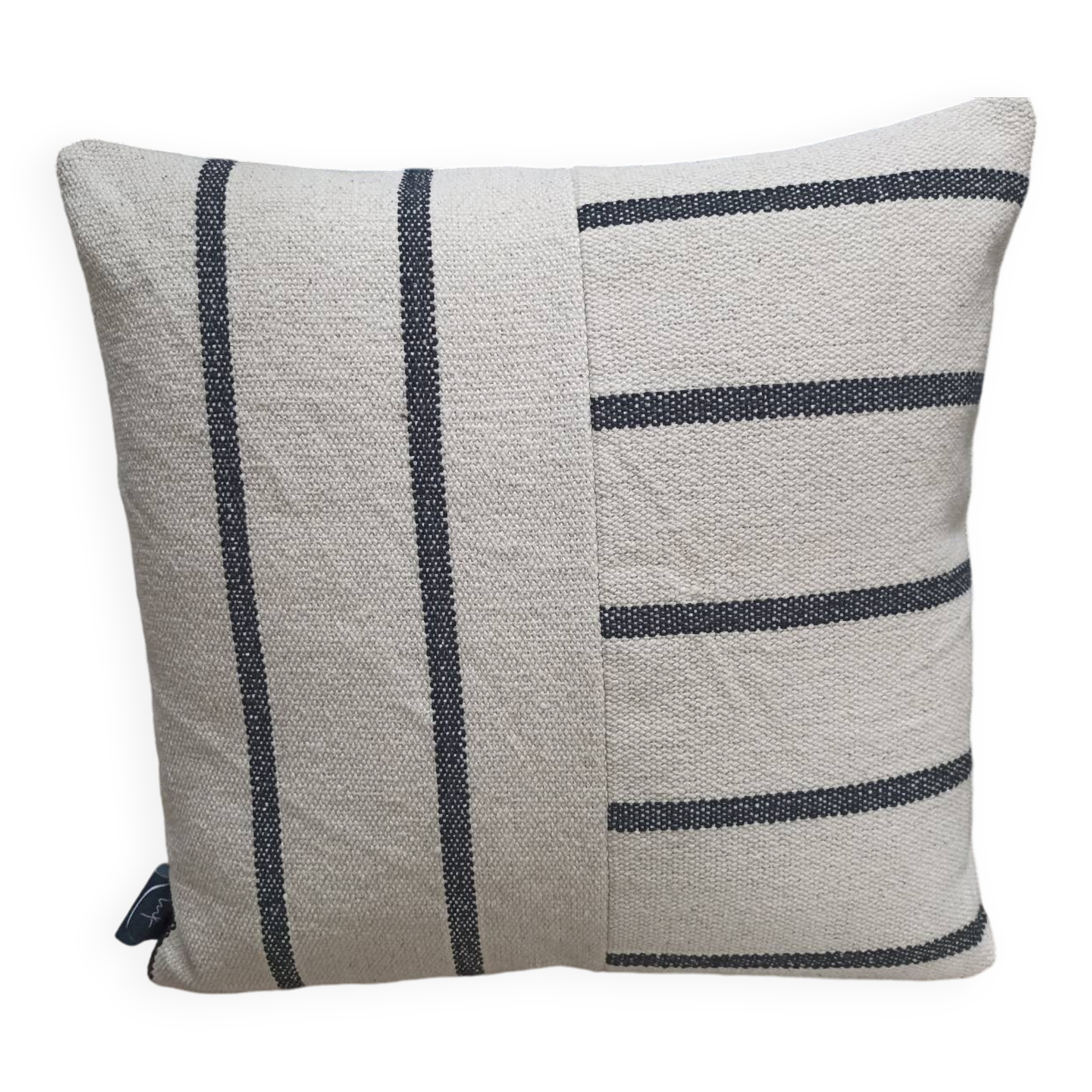 Striped woven cushion 40x40cm