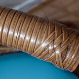 Vintage gold rattan armchair