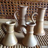 Set de 4 bougeoirs en grès