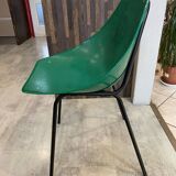 A shell chair by Pierre Guariche for Meurop, green, vintage 1960s