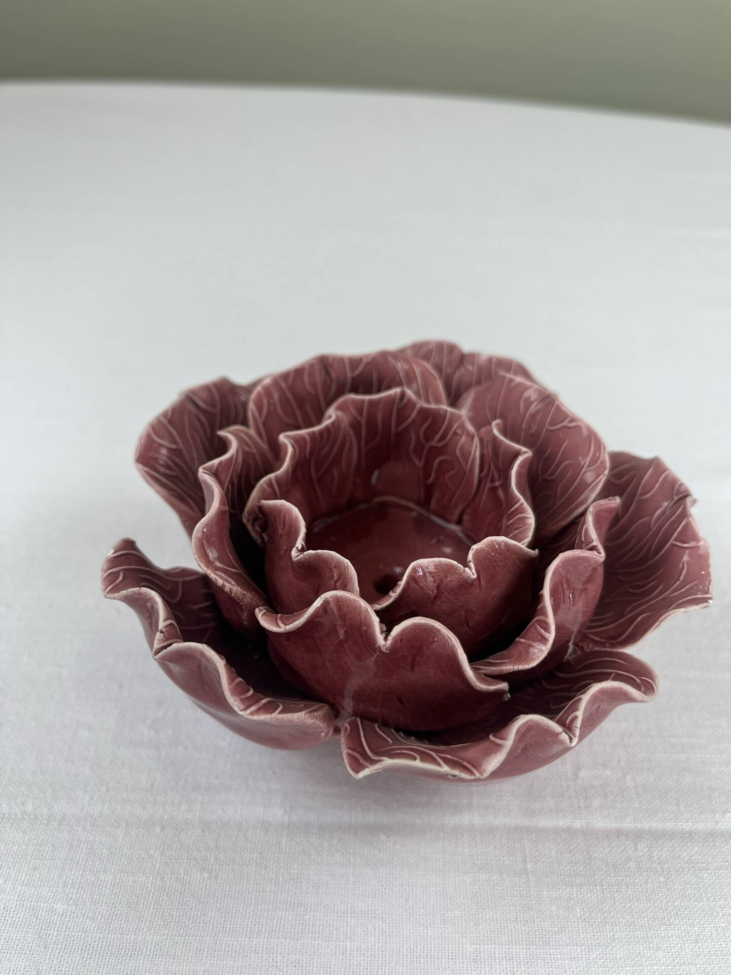Ceramic flower candlestick