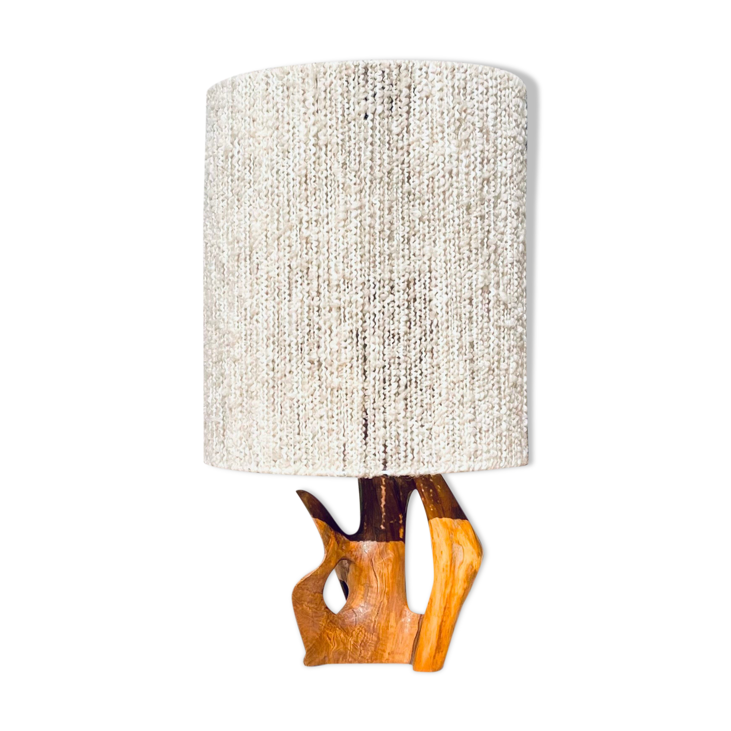 Artisanal brutalist lamp 70's
