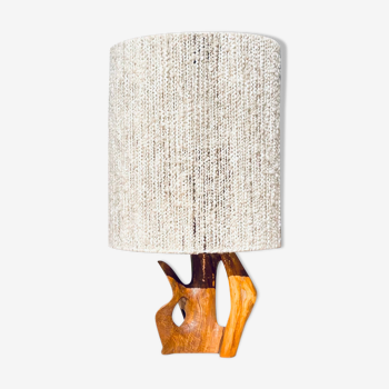 Lampe brutaliste artisanale 70