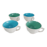 Set of 4 Digoin Sarreguemines coffee cups