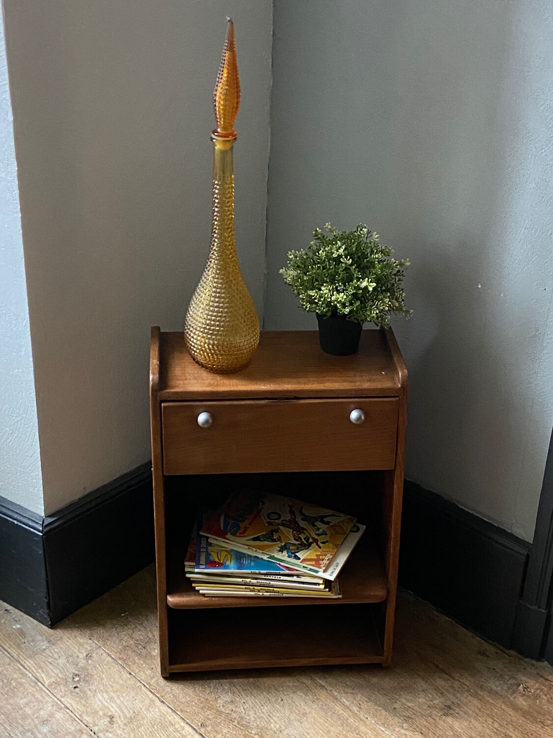 Scandinavian side furniture, vintage sofa end, design bedside table