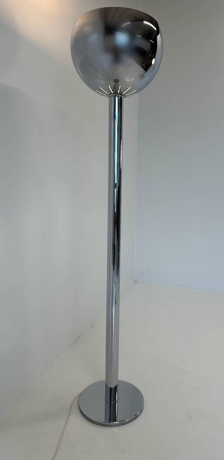 Chrome floor lamp AM2Z by Franco Albini for Nemo Lighting, 1970