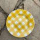 Yellow Scottish pattern plate from the Digoin manufacture