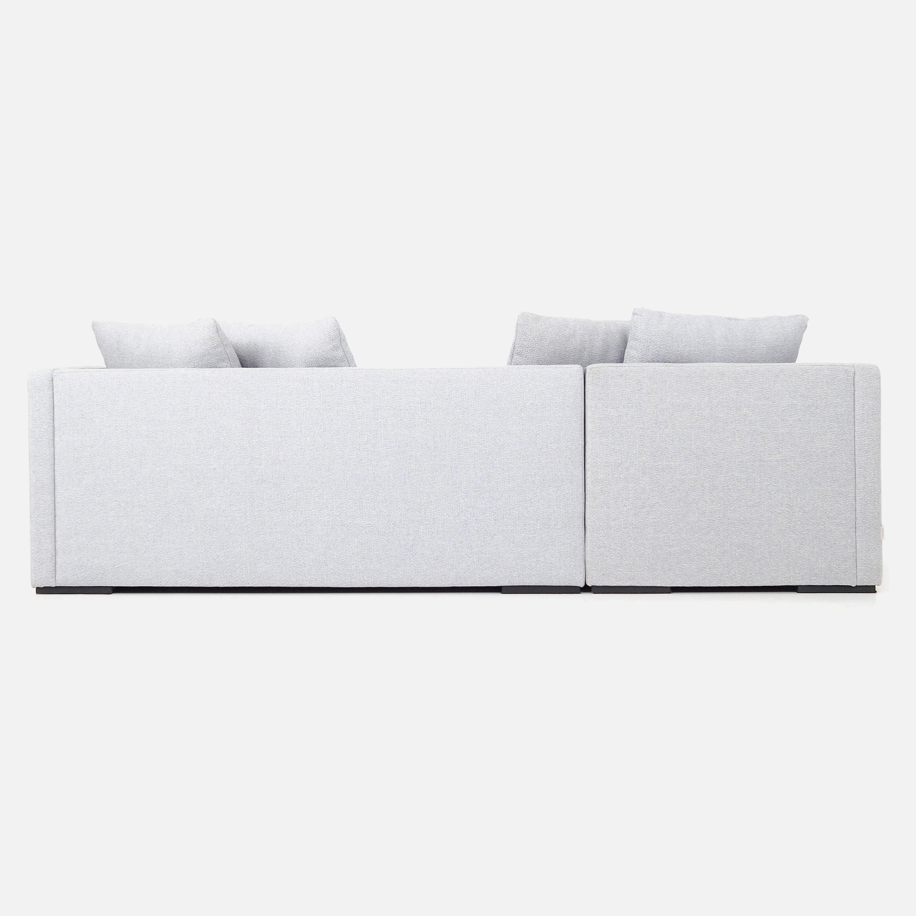 Canapé d’angle malmo gris colombe, design scandinave