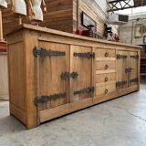 Brutalist solid oak sideboard