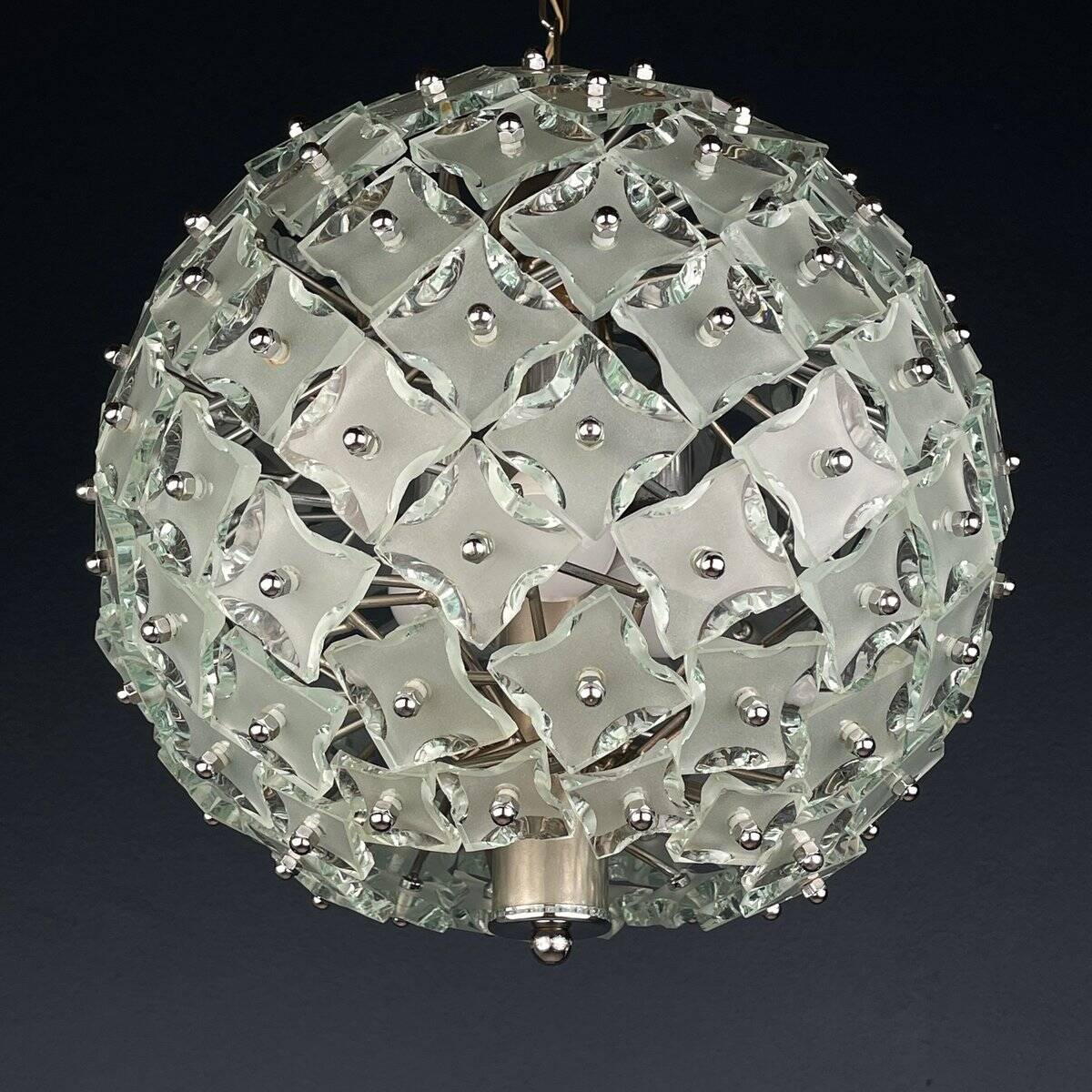 Artistic glass suspension Sputnik by Fontana Arte, Italy, 1960s